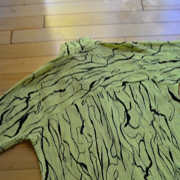 Ali Miles Womens Blouse L Layered Artsy Boho Bohemian Whimsigoth Crepe Flowy - Picture 10 of 12